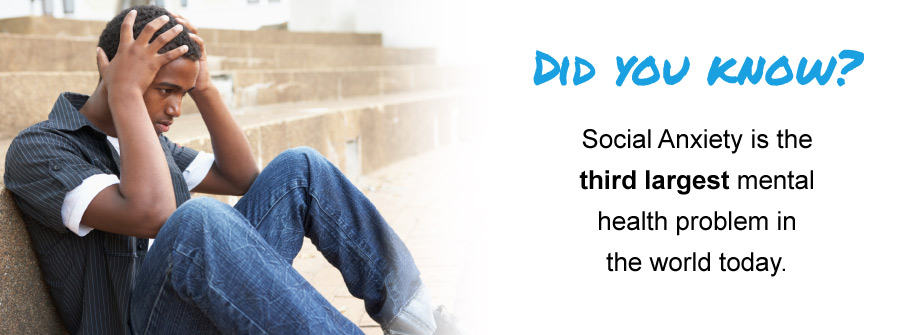 social anxiety - third largest mental health condition
